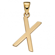Gold Letter 'X' Pendant 